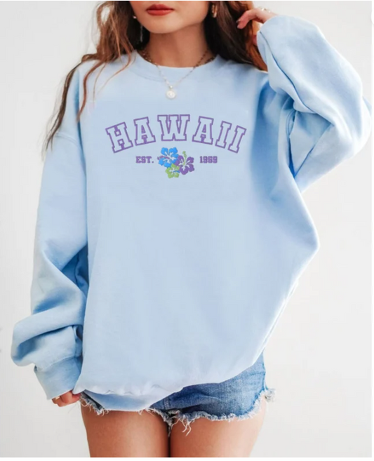 Embroidered Hawaii Sweatshirt