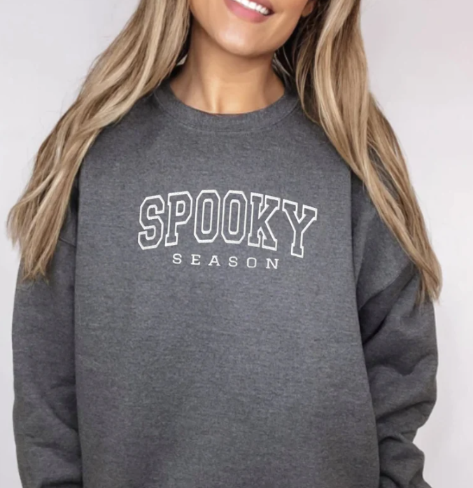 Embroidered Spooky Season Crewneck