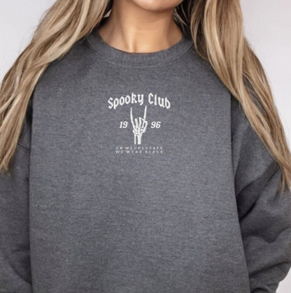 Embroidered Spooky Club Sweatshirt