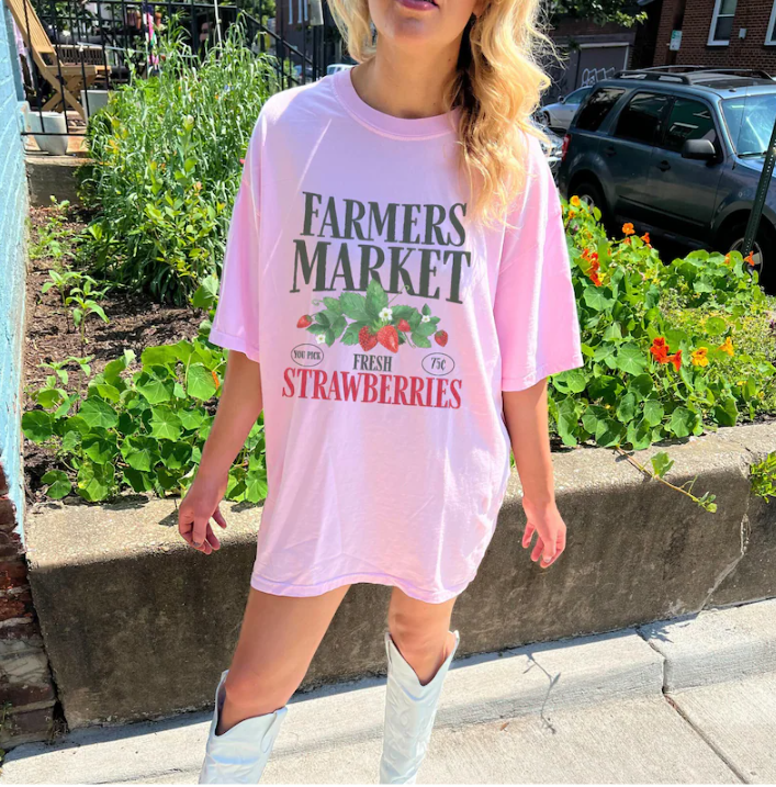 Comfort Colors Strawberry Farmers Market Shirt