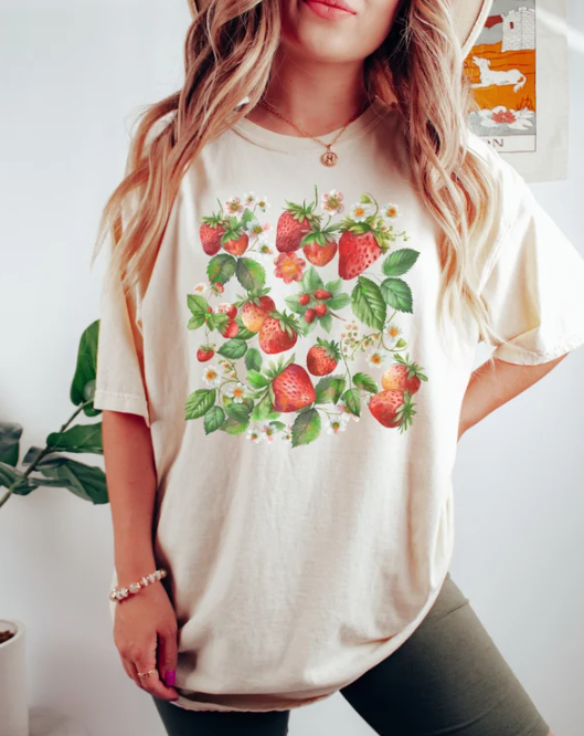 Cottagecore Strawberry Shirt