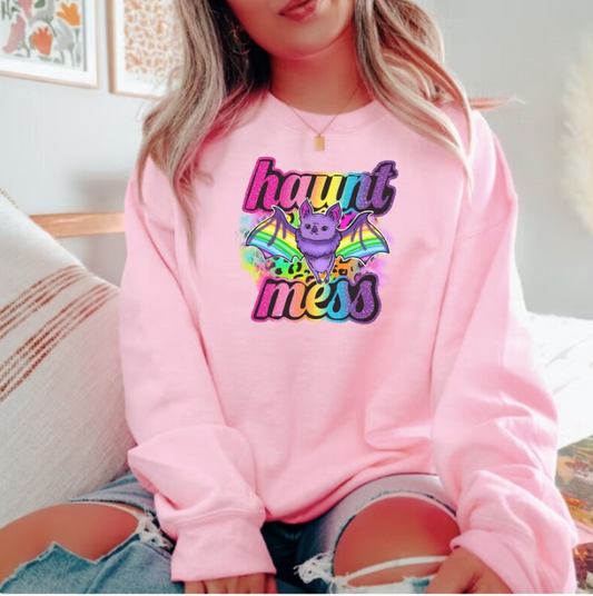 Haunt Mess Rainbow Bat Sweatshirt