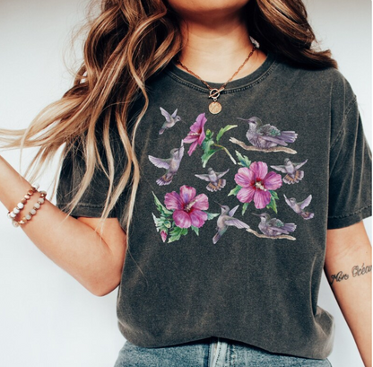 Comfort Colors Hummingbird Watercolor T-Shirt