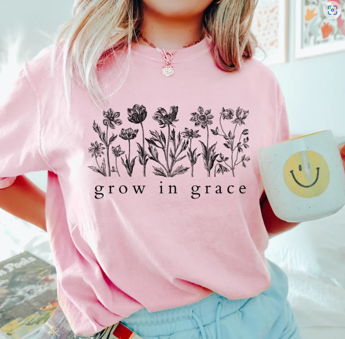 Grow in Grace Comfort Colors Christian Shirt