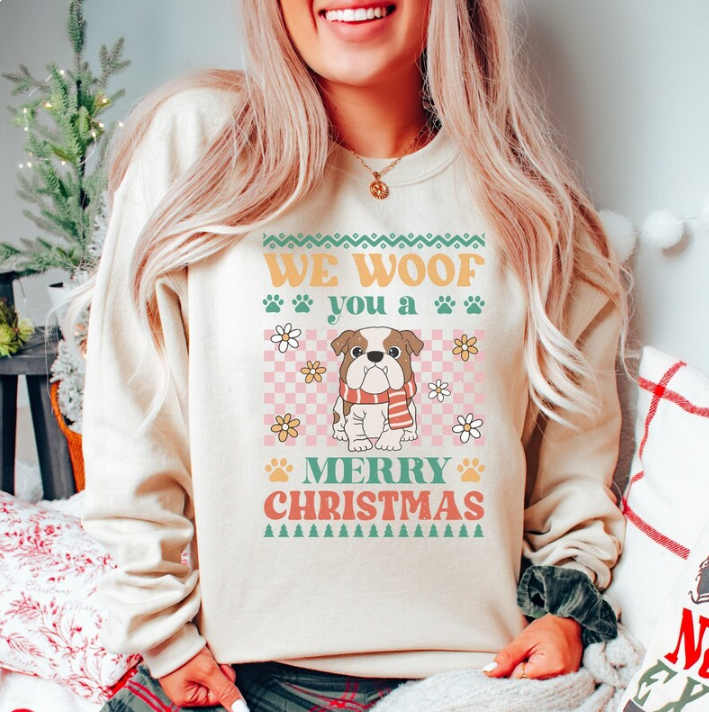 Christmas Bulldog Ugly Sweater