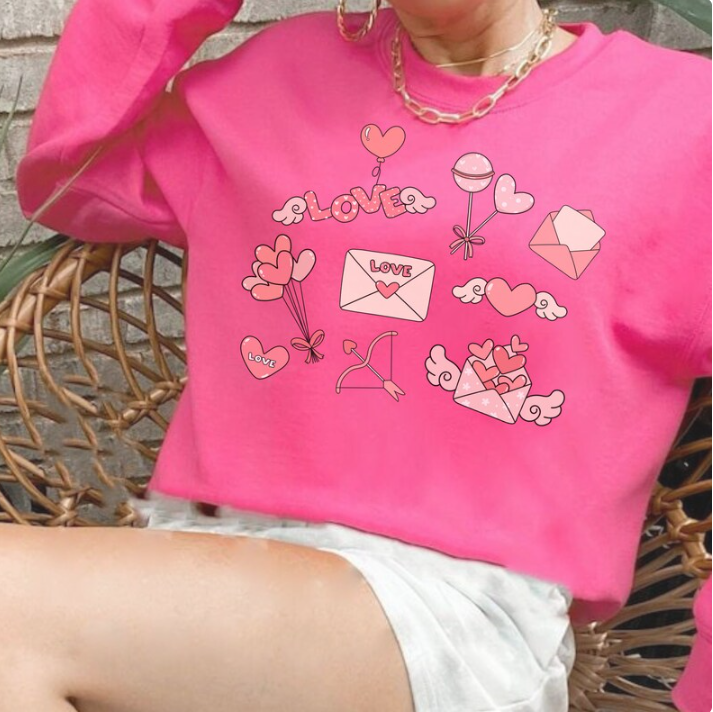 Valentines Doodles Sweatshirt