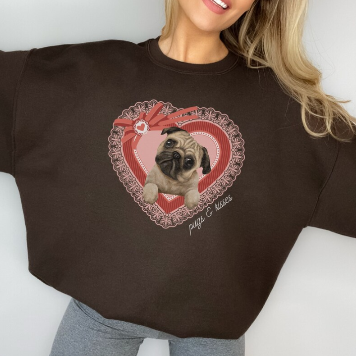 Pugs and Kisses Sweatshirt