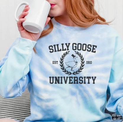 Tie Dye Silly Goose University Sweatshirt