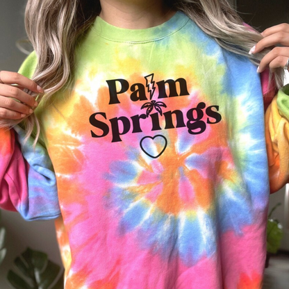 Tie Dye Palm Springs Sweatshirt