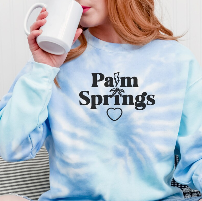 Tie Dye Palm Springs Sweatshirt