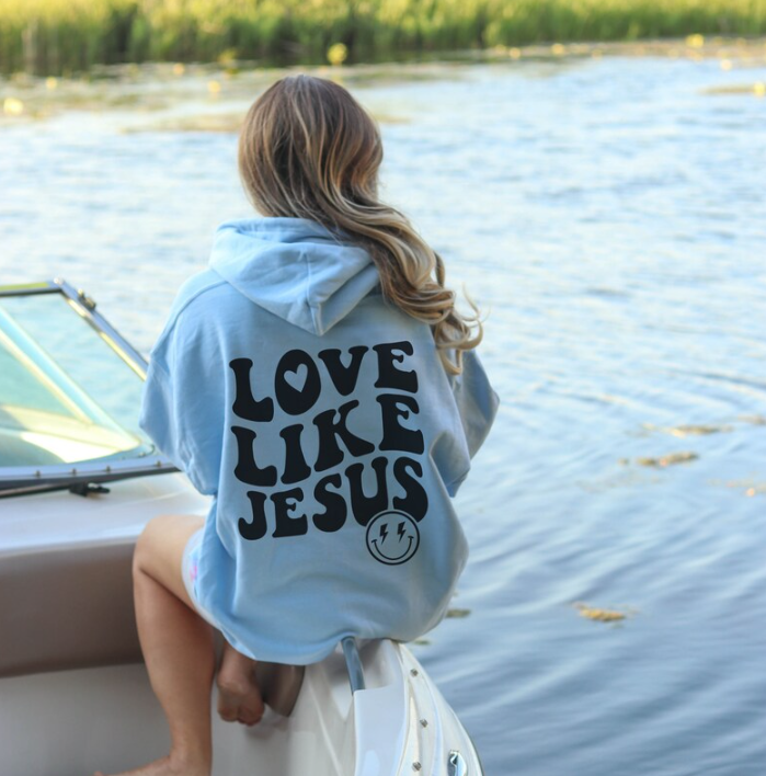 Love Like Jesus Oversized Hoodie Sweatshirt