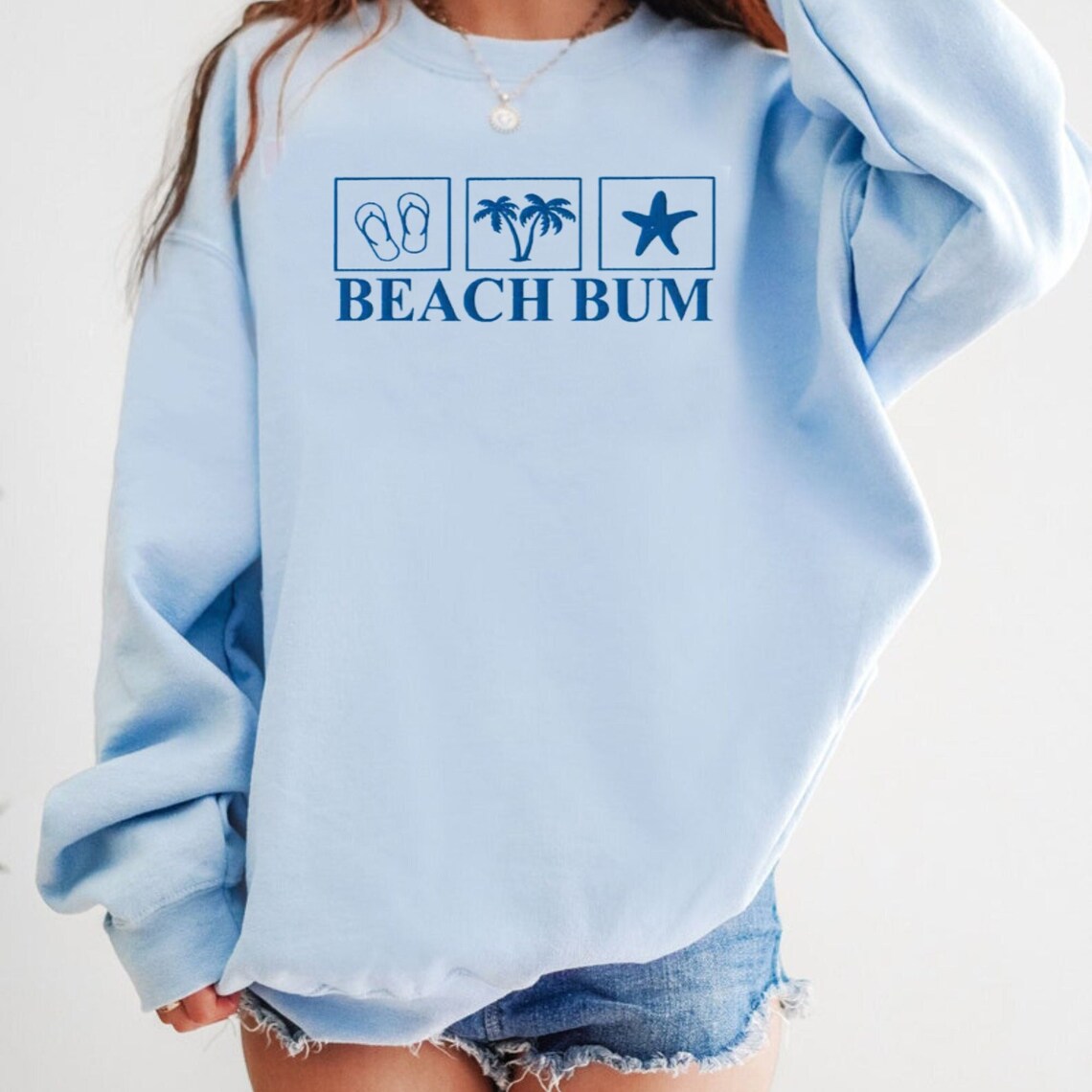 Embroidered Beach Bum Sweatshirt