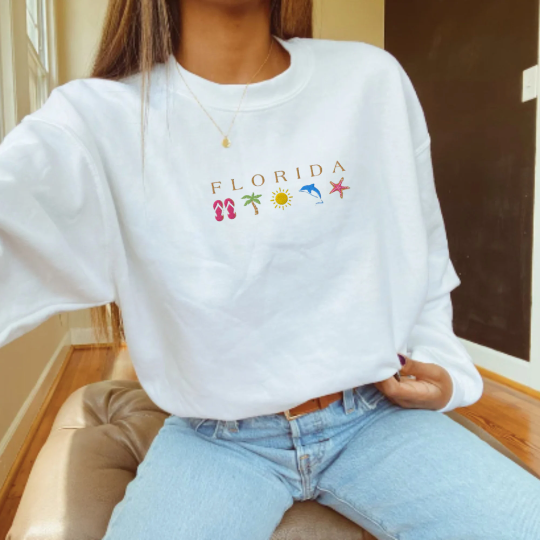 Embroidered Florida Sweatshirt