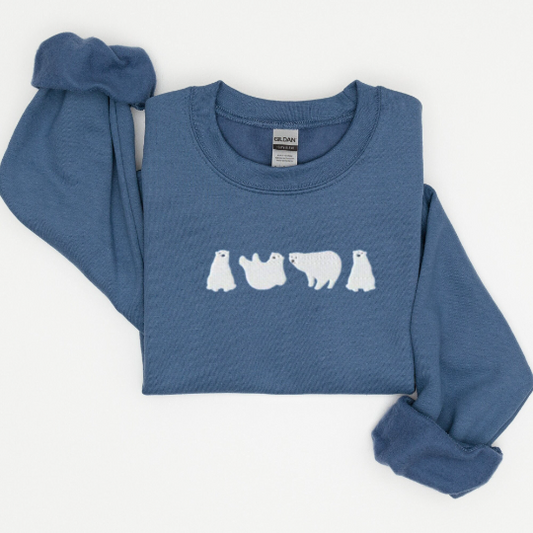 Embroidered Polar Bear Sweatshirt