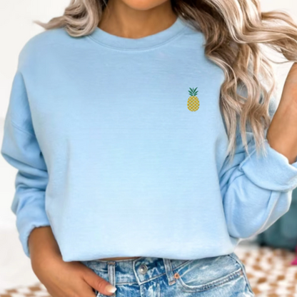 Embroidered Pineapple Sweatshirt