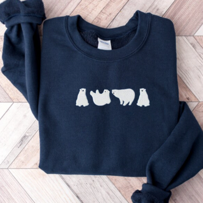 Embroidered Polar Bear Sweatshirt