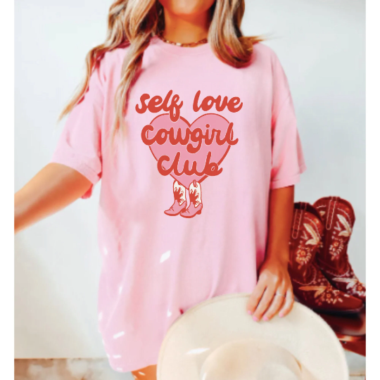 Western Valentines Self Love Cowgirl Club Shirt