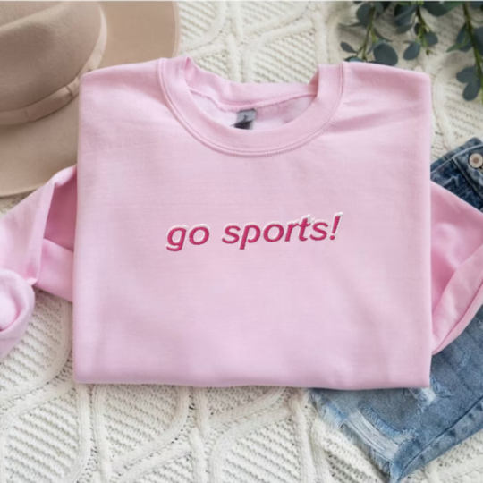 Embroidered Go Sports Sweatshirt