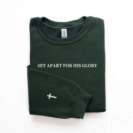 Embroidered Set Apart For His Glory Sweatshirt