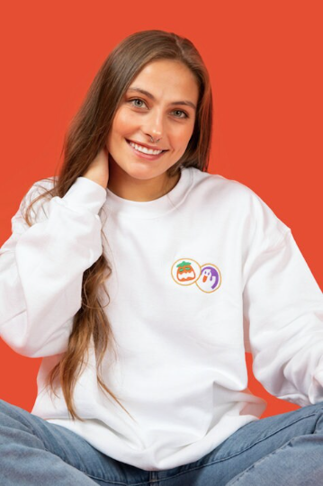 Embroidered Halloween Cookies Sweatshirt