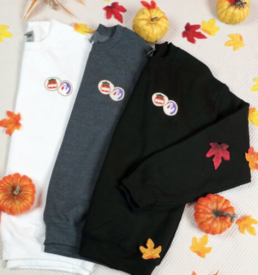 Embroidered Halloween Cookies Sweatshirt