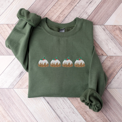 Embroidered Christmas Pudding Sweatshirt