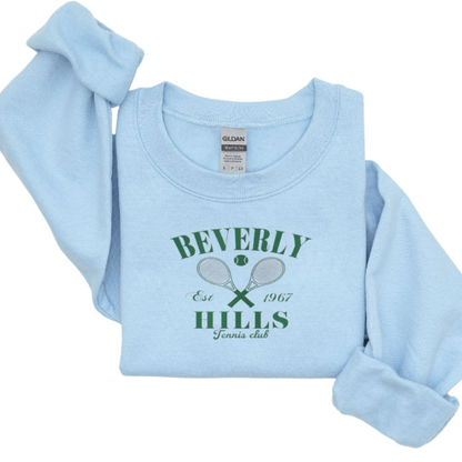 Embroidered Beverly Hills Tennis Sweatshirt