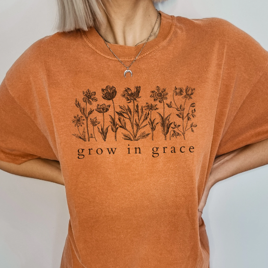 Grow in Grace Comfort Colors Christian Shirt