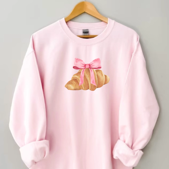 Coquette Croissant Bow Sweatshirt