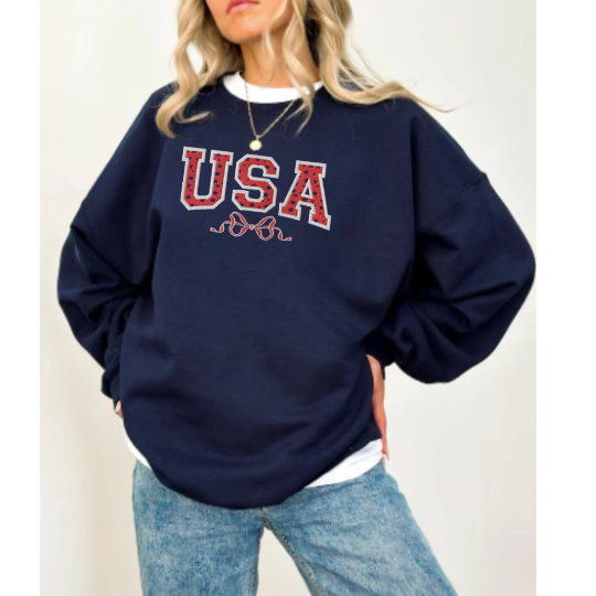 Embroidered USA Sweatshirt