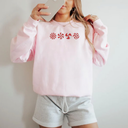 Embroidered Peppermint Sweatshirt