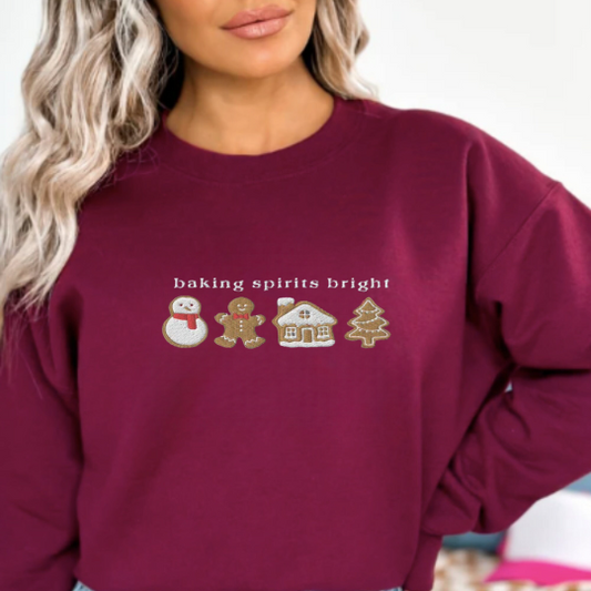 Embroidered Baking Spirits Bright Sweatshirt