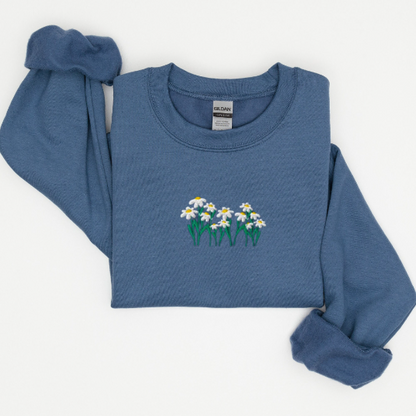 Embroidered Daisy Sweatshirt