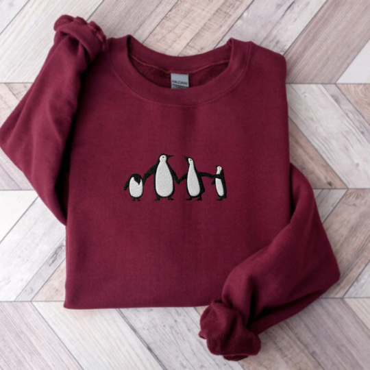 Embroidered Penguin Sweatshirt