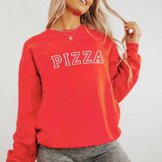 Embroidered Pizza Sweatshirt