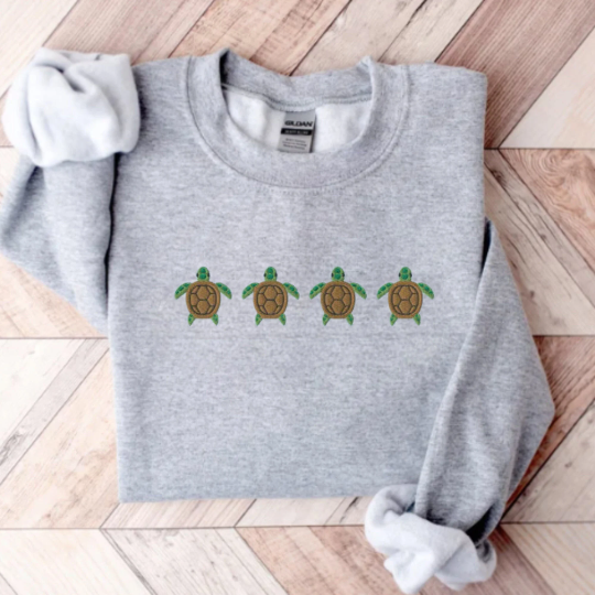 Embroidered Turtle Sweatshirt