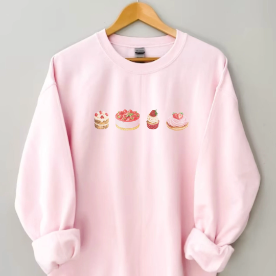 Strawberry Cake Coquette Aesthetic Sweatshirt