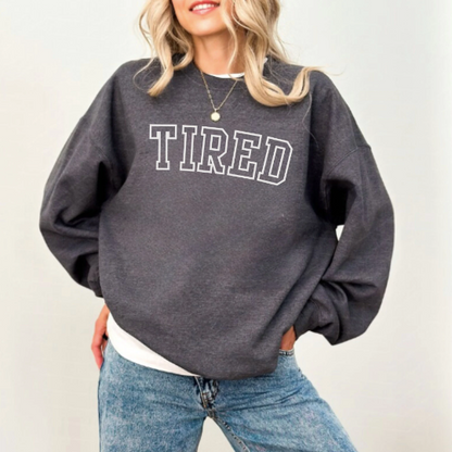 Tired Varsity Letter Sweatshirt