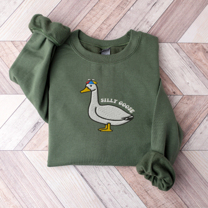 Embroidered Silly Goose Sweatshirt