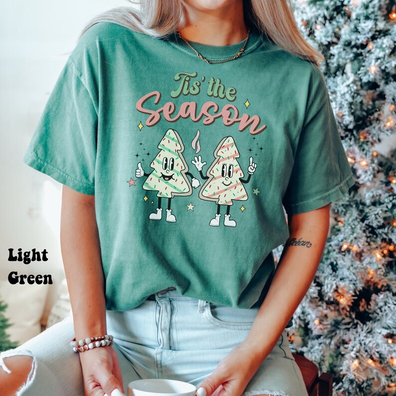 Comfort Colors Tis' the Season Christmas Tree Snack Cake Shirt