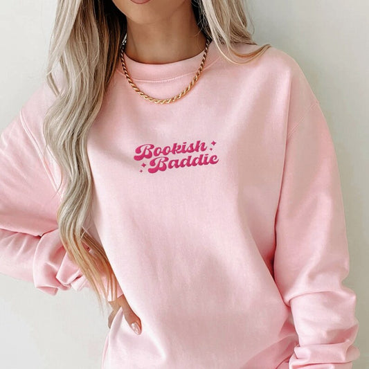 Embroidered Bookish Baddie Sweatshirt