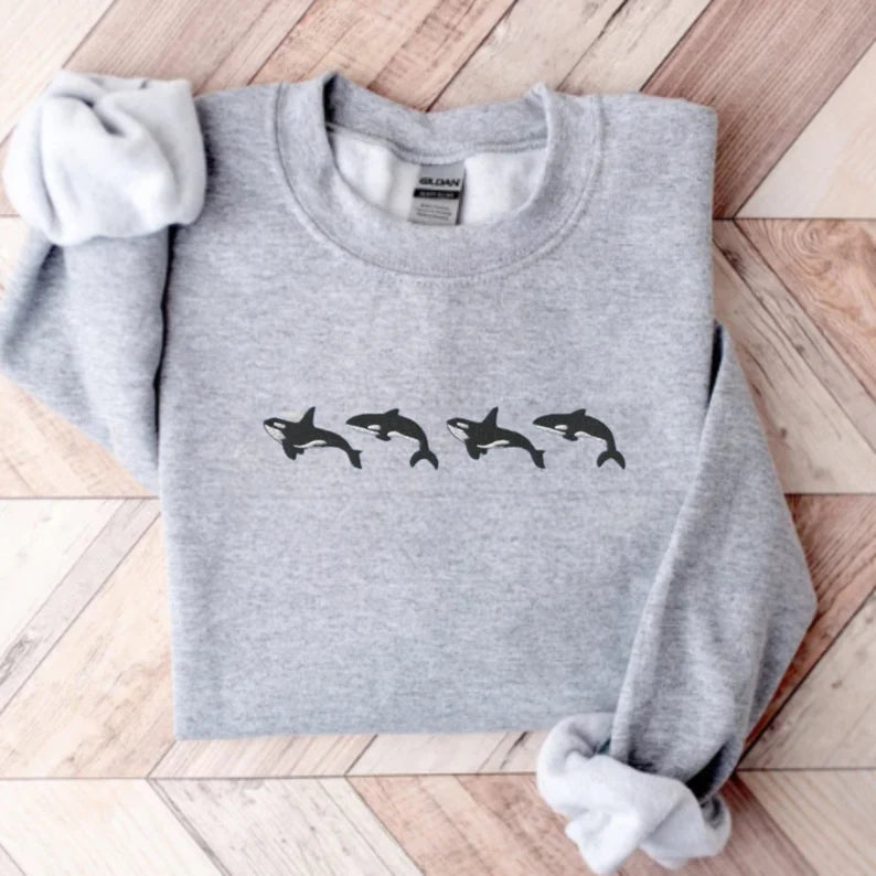 Embroidered Whale Sweatshirt