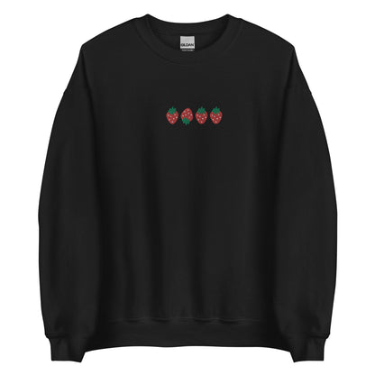 Embroidered Strawberry Crewneck