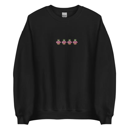 Embroidered Frog Mushroom Sweatshirt