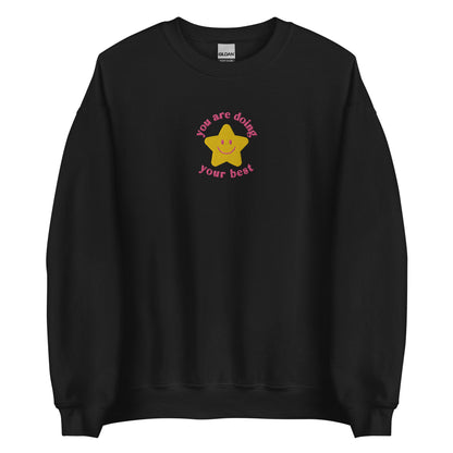 Embroidered Star You Are Doing Your Best Sweatshirt