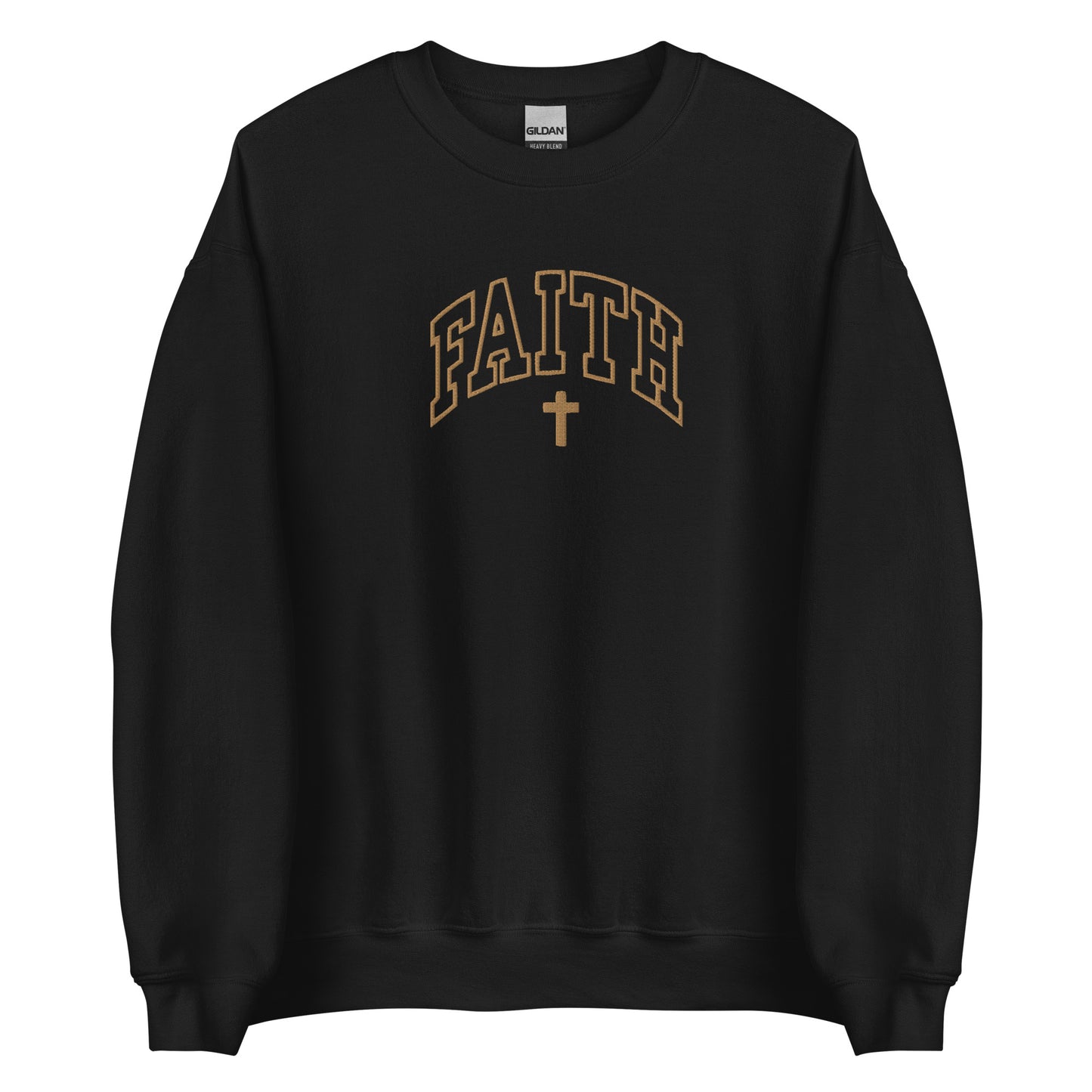 Embroidered Faith Cross Crewneck