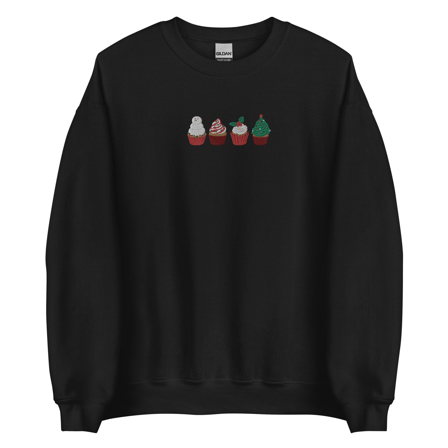 Embroidered Christmas Cupcake Sweatshirt