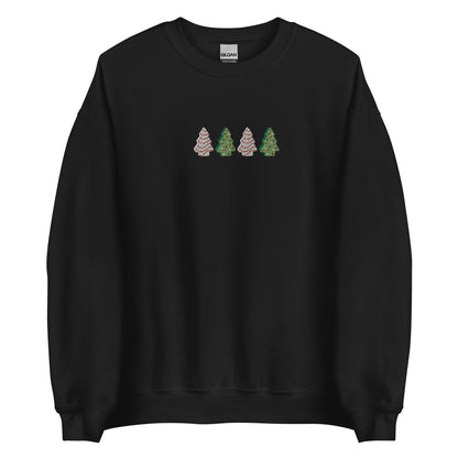 Embroidered Christmas Tree Snack Sweatshirt