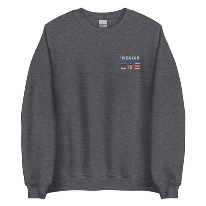 Embroidered 'Merica Popsicle Sweatshirt