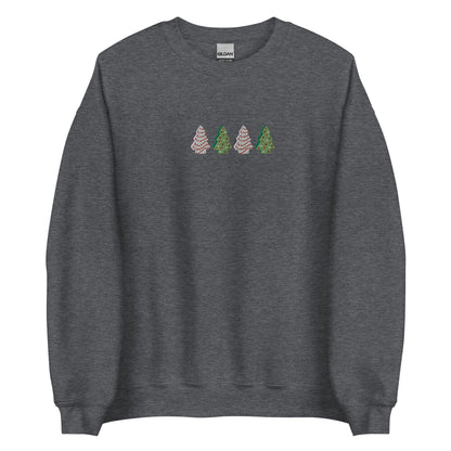 Embroidered Christmas Tree Snack Sweatshirt